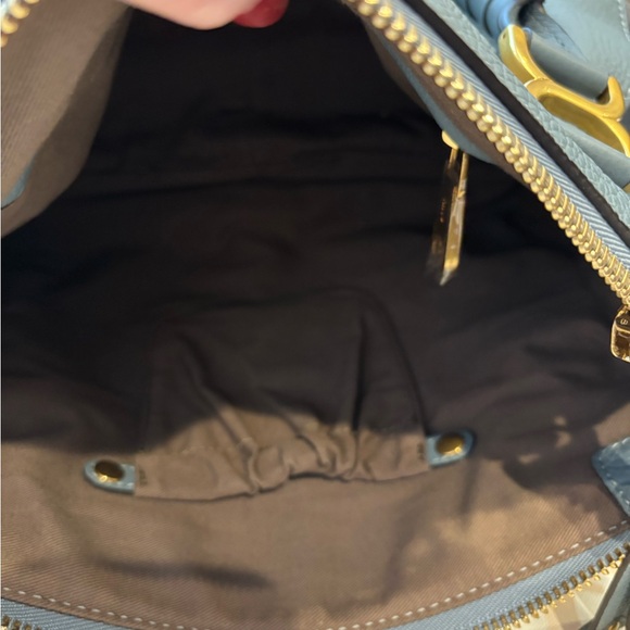 Chloe Marcie Leather Satchel Cloud Blue - Picture 11 of 13